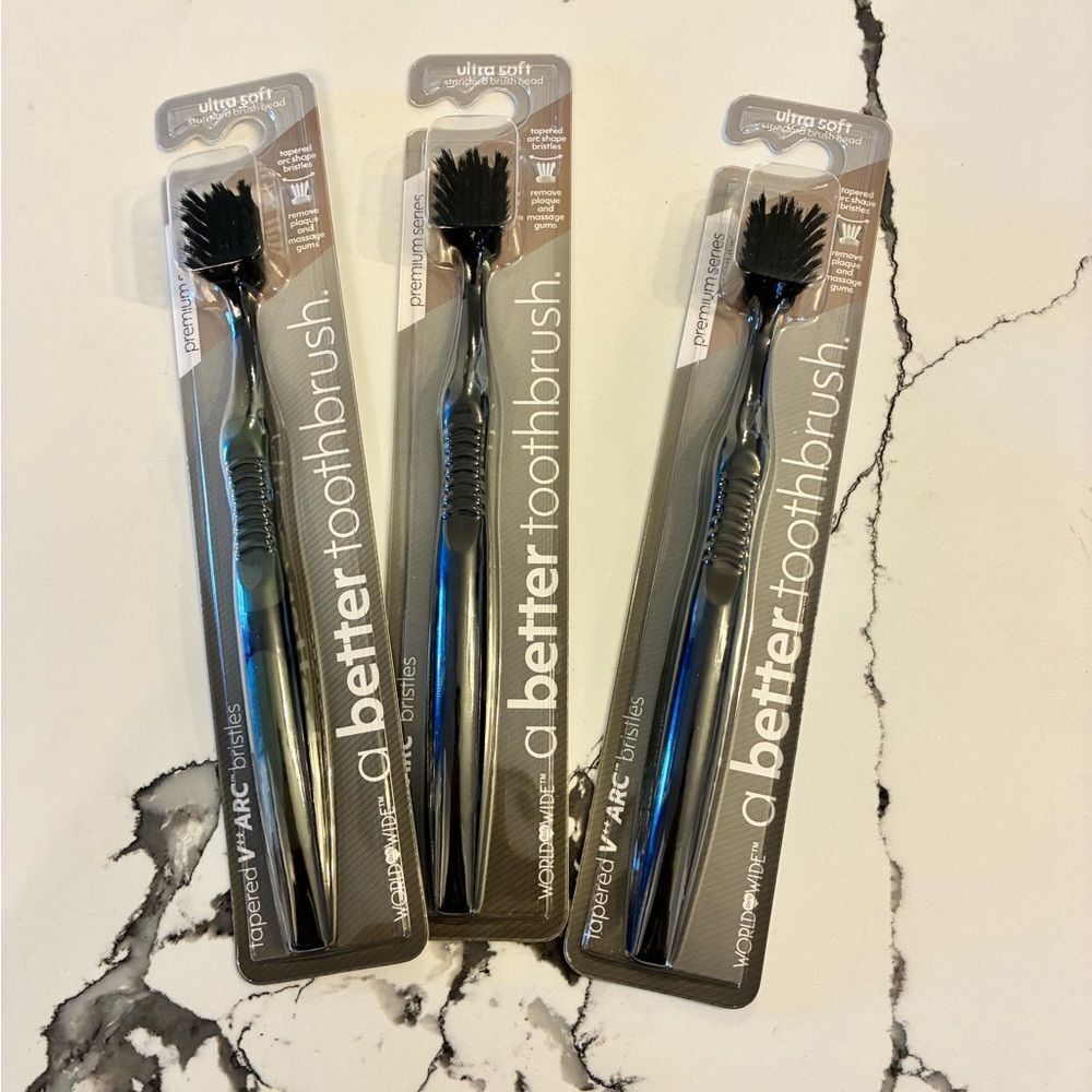 Ultra Soft Black Toothbrush by world wide daily